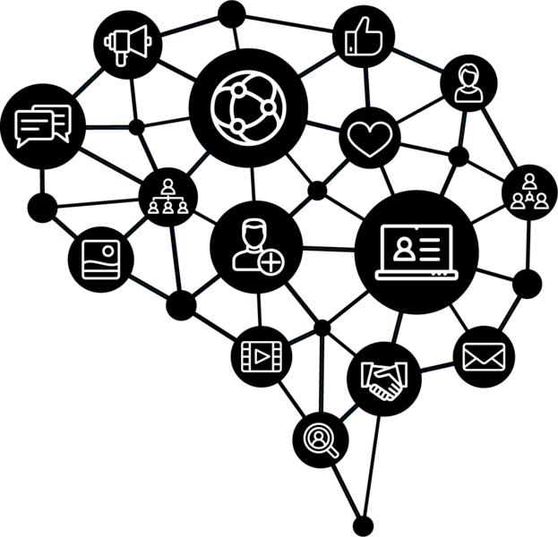 Gear and funnel representing a sales funnel